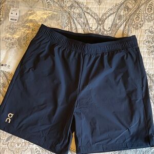 On Running Men's Dark Blue Athletic Shorts